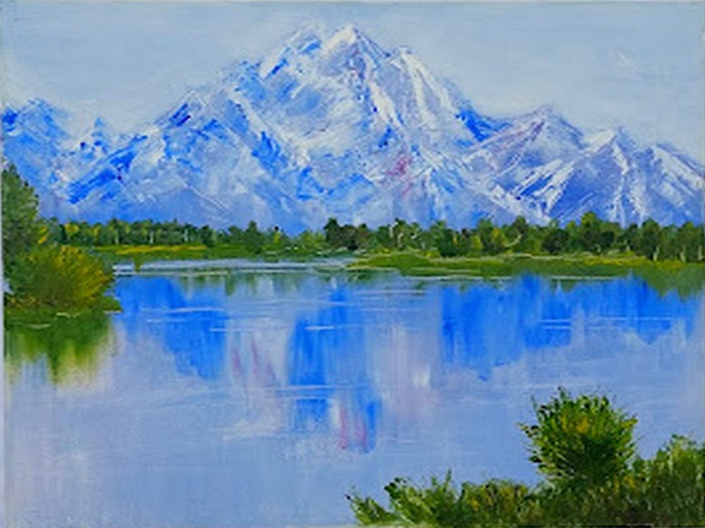 Mountains And Lake Landscape