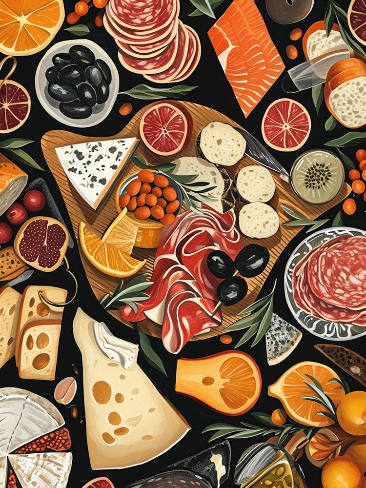 Charcuterie Board Art Deco Inspired 2