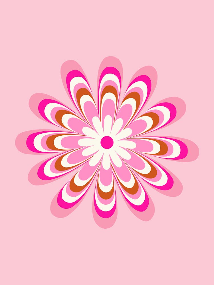 Daisy | 05 - Pink Retro Flower