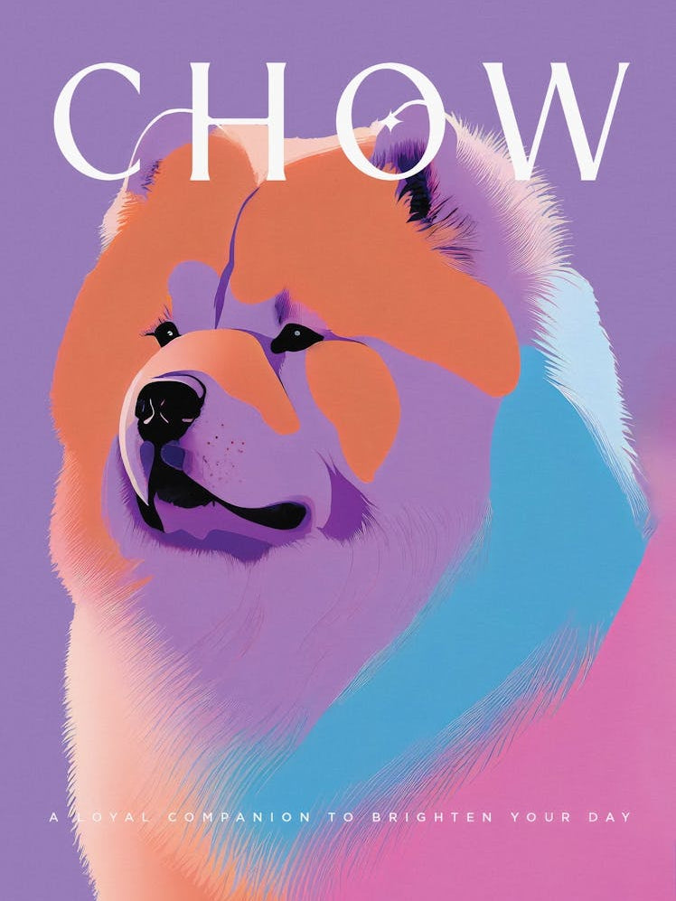 Retro Chow Chow Dog Poster Pop Extravaganza