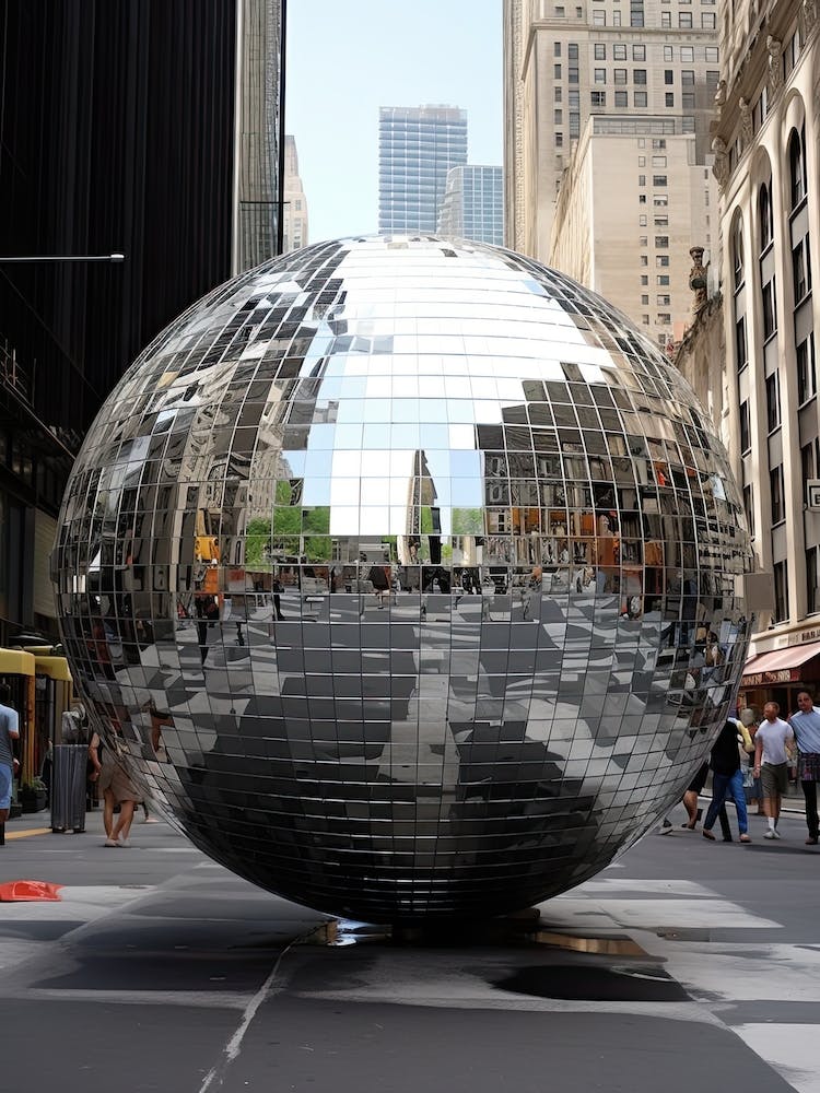 New York Downtown Giant Disco Ball 2
