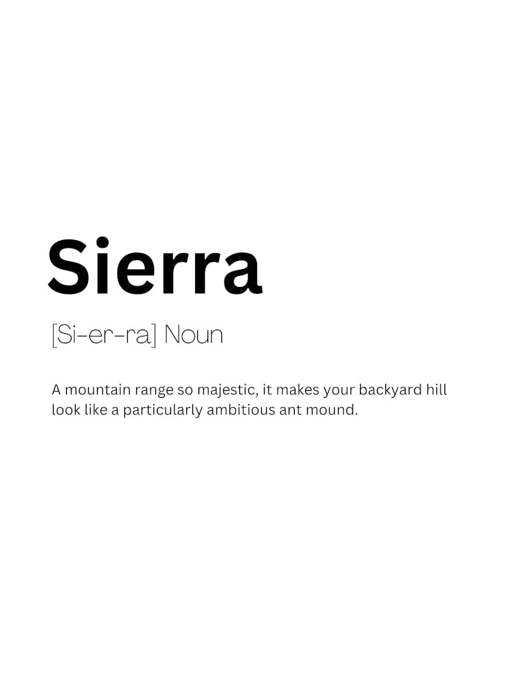 Sierra Definition Meaning 1