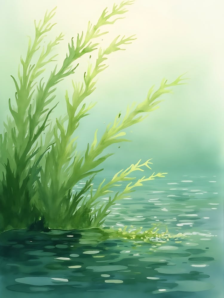 Stylized Sage Plant Forms