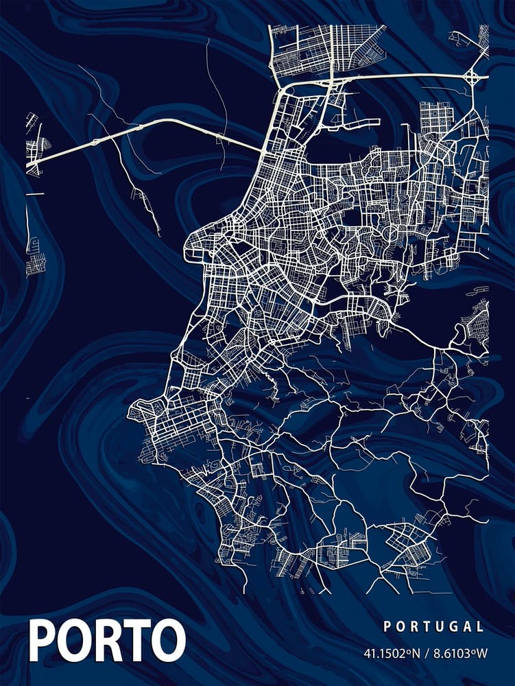 Porto Crocus Marble Map