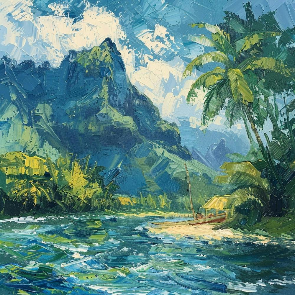 A Tahiti In French Polynesia Oil Painting Illust 1720357430 4
