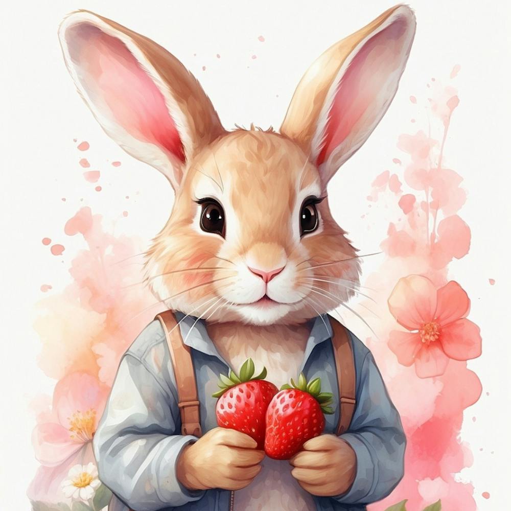 Rabbit With Strawberries