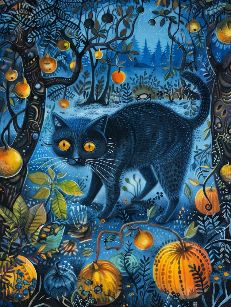 Black Cat In The Forest 3