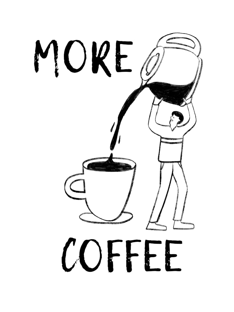 Mehr Kaffee, Kaffeeliebhaber, Koffeinkick, Morgenroutine, Kaffee-Junkie, Kaffee-Humor, Kaffeeleben, Kaffeezeit, Täglicher Kaffee, Espresso-Shot, Kaffee-Kunst, Koffeinschub, Kaffee-Kultur