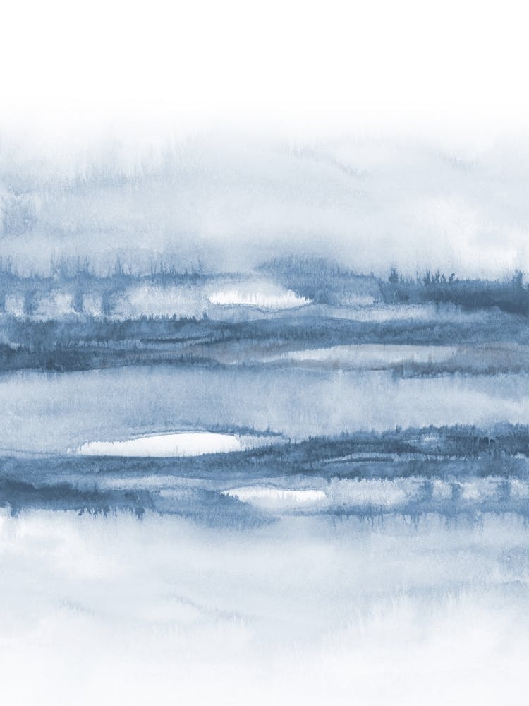 Blaues Wasser Aquarellpinsel