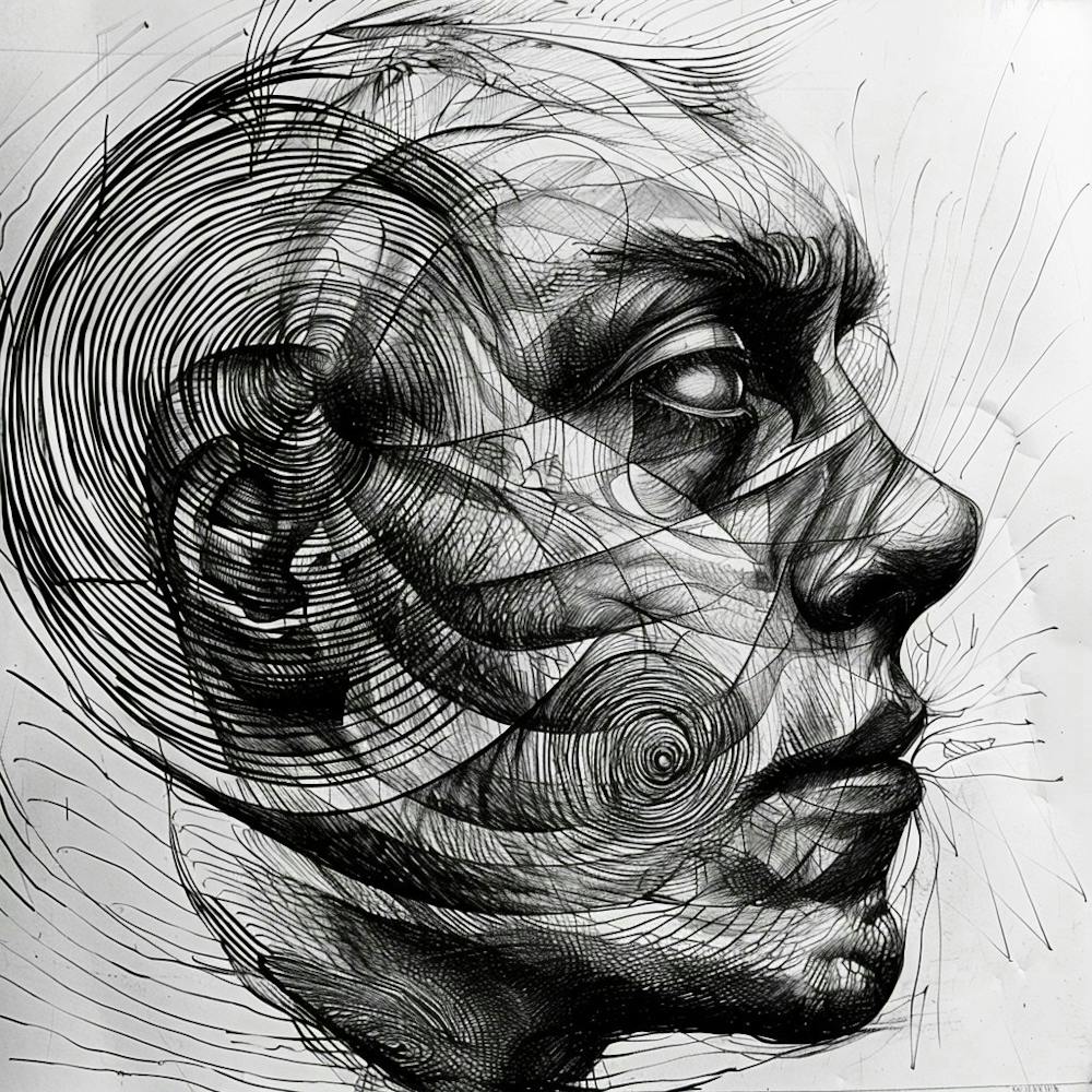 Abstract Portrait Of A Man 3