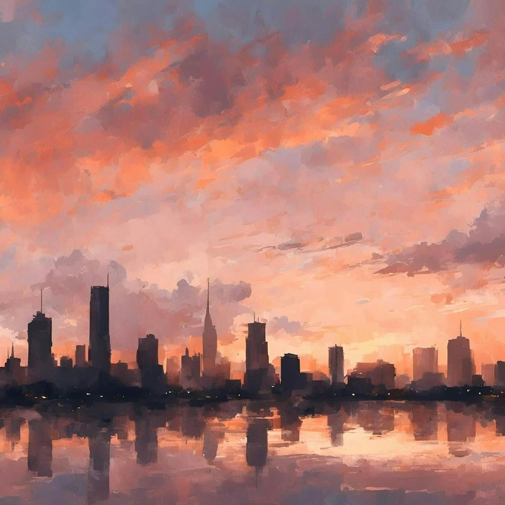 Coucher de soleil à Chicago