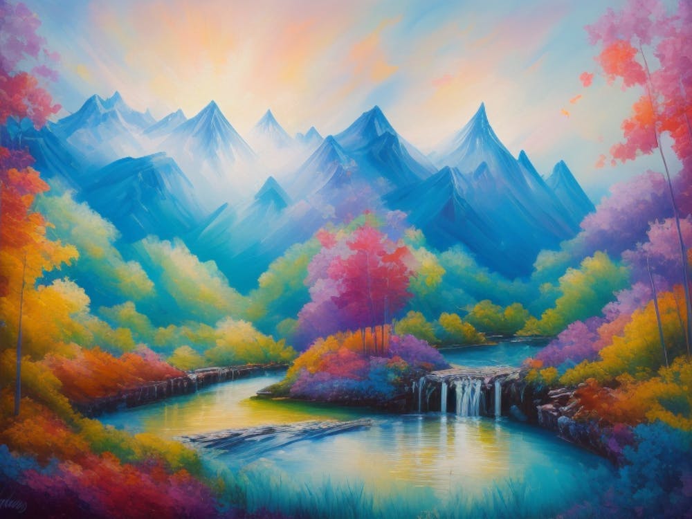 Rainbow In The Mountains