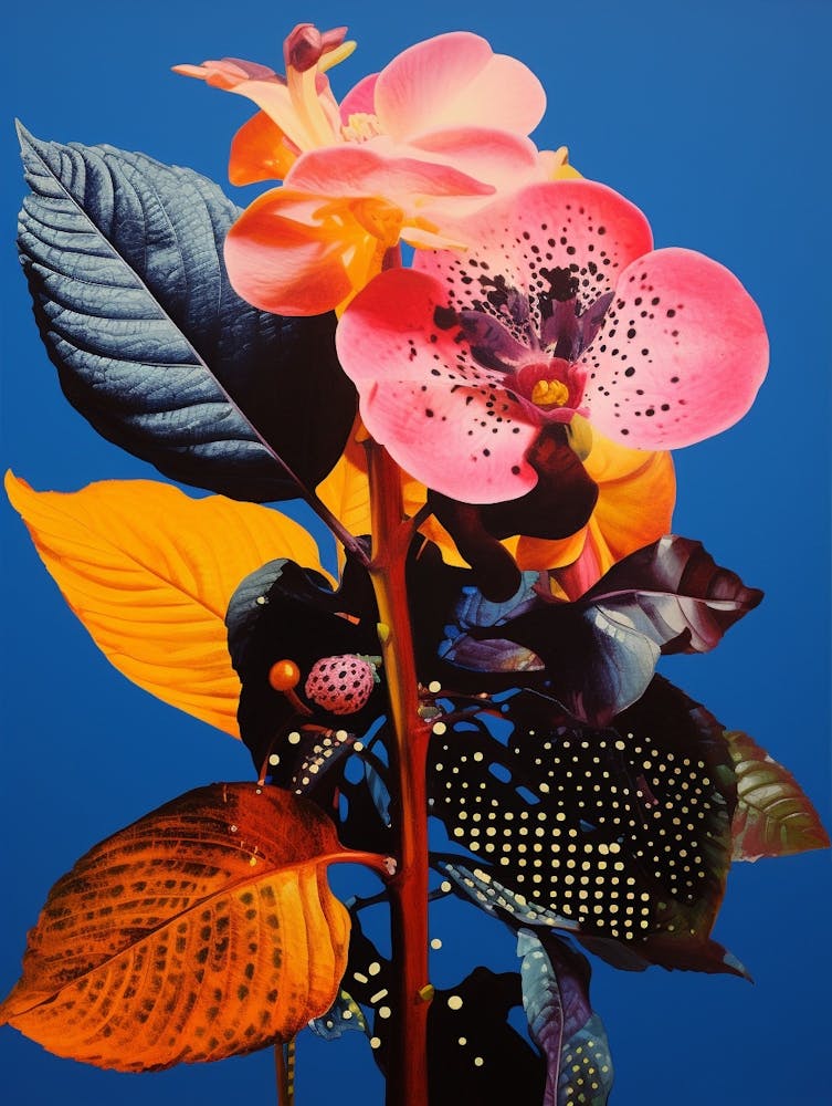 Surreal Florals Impatiens 3 Flower Painting