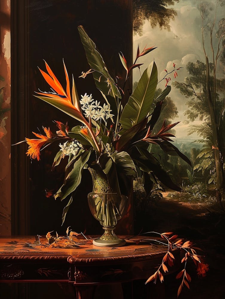 Baroque Floral Still Life Heliconia 2
