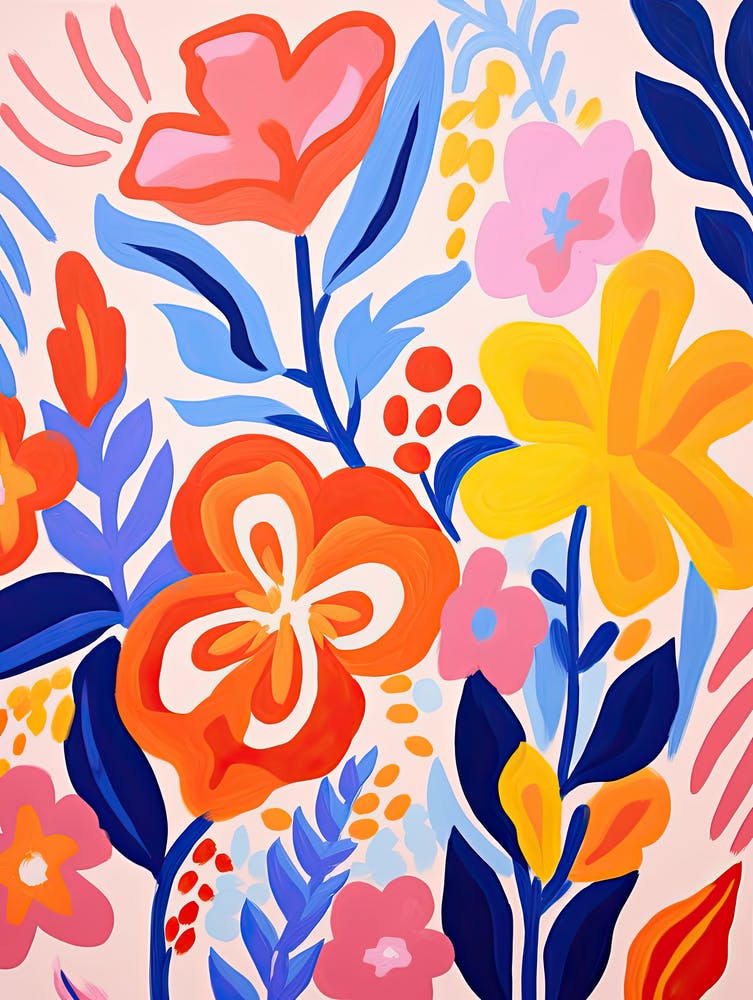 Flowers 14, Matisse style, Floral 1