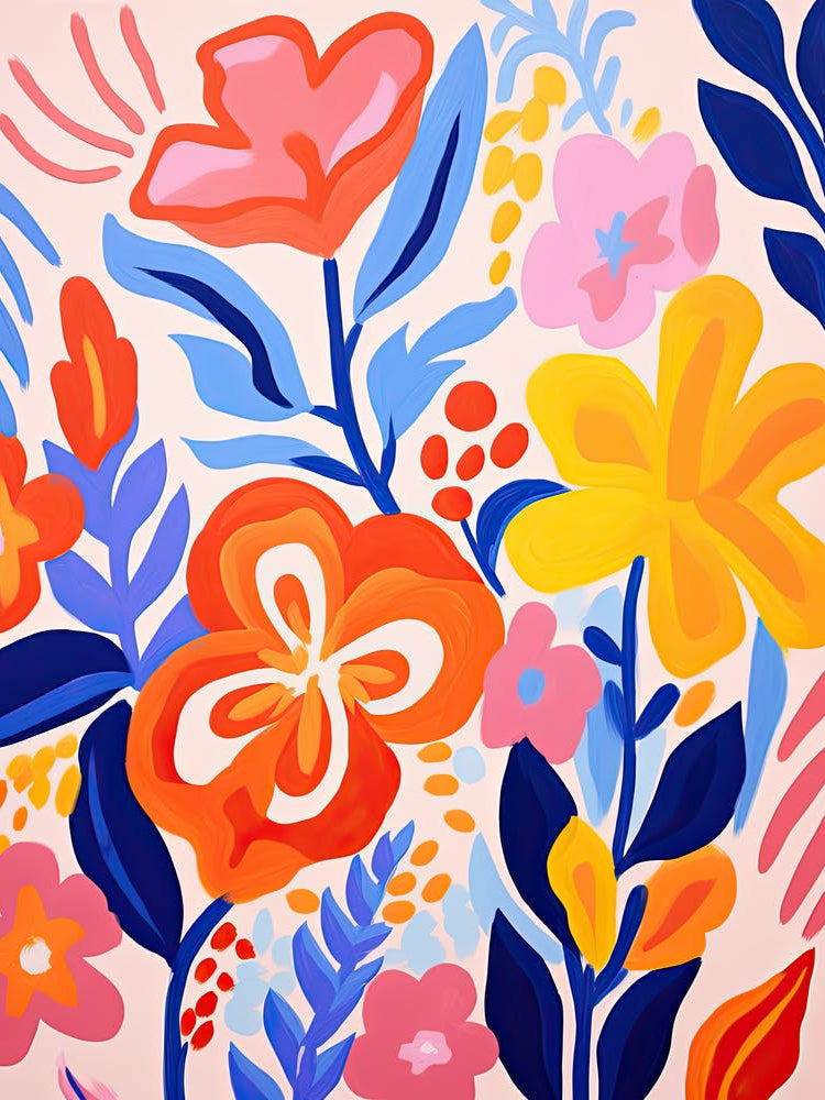 Flowers 14, Matisse style, Floral 1