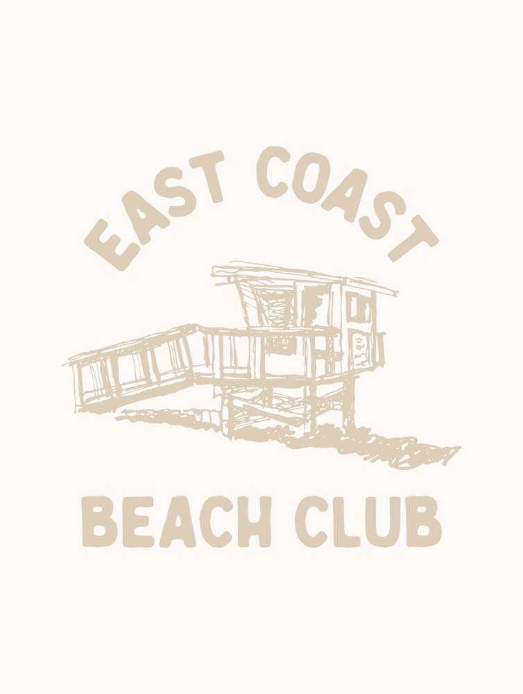 East Coast Beach Club - Illustrated - Beige