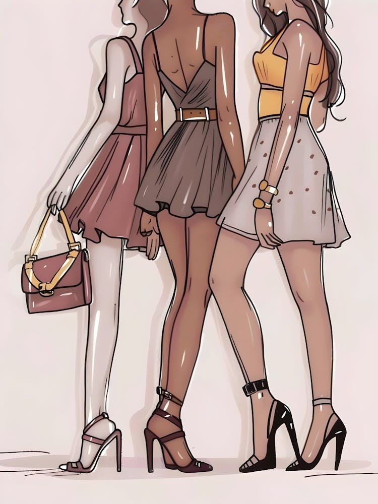 Three Girls In Heels
