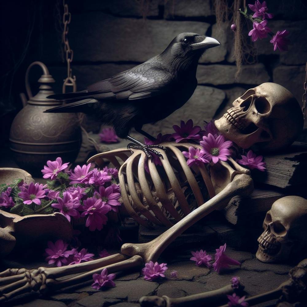 Bones In Flowers
