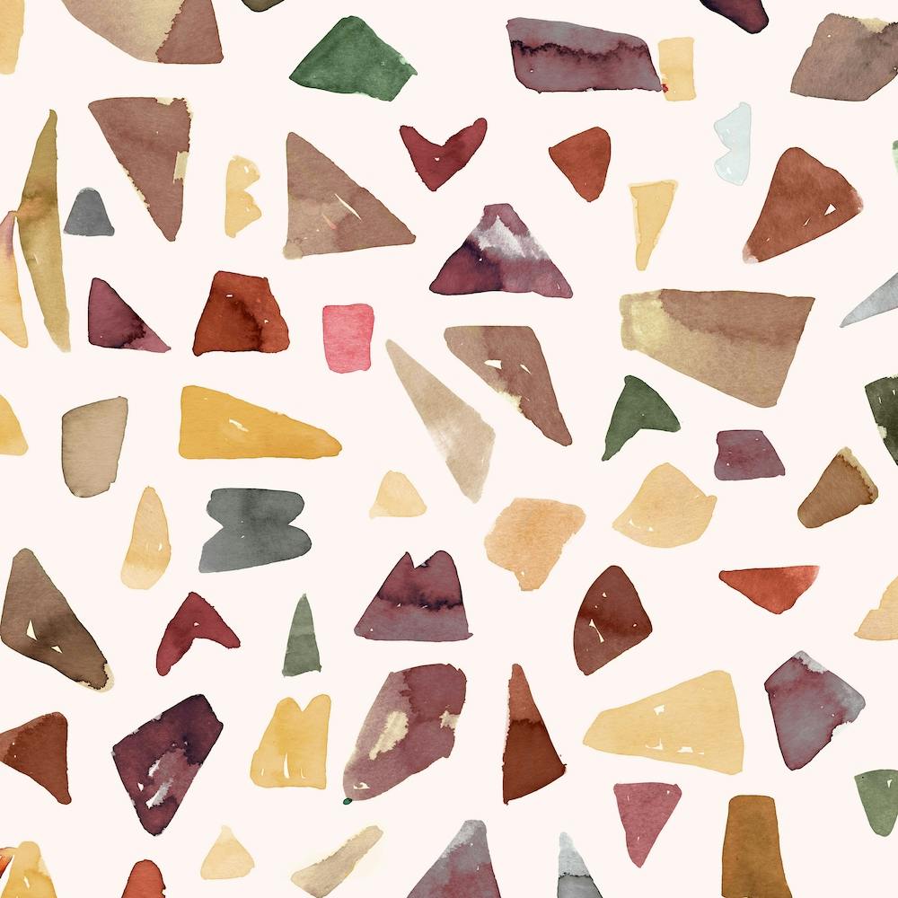 Terrazzo Watercolor Mineral Square