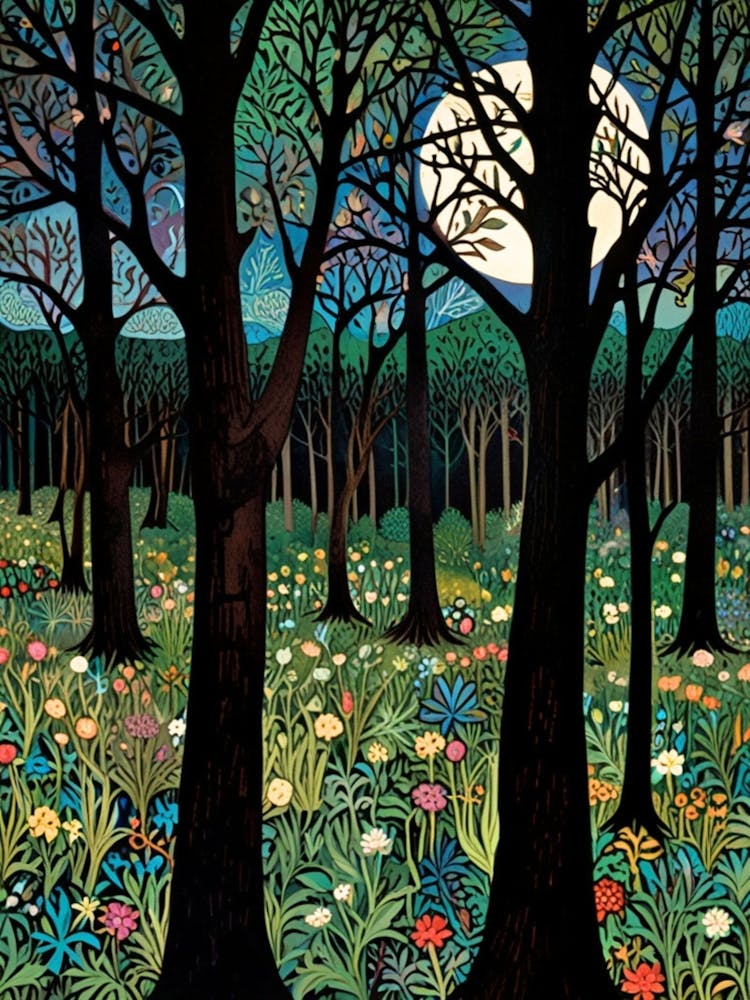 William Morris Moonlight Forest 29