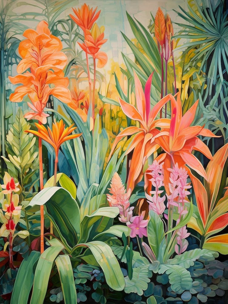 Tropical Plant Painting Cast Iron Plant 3