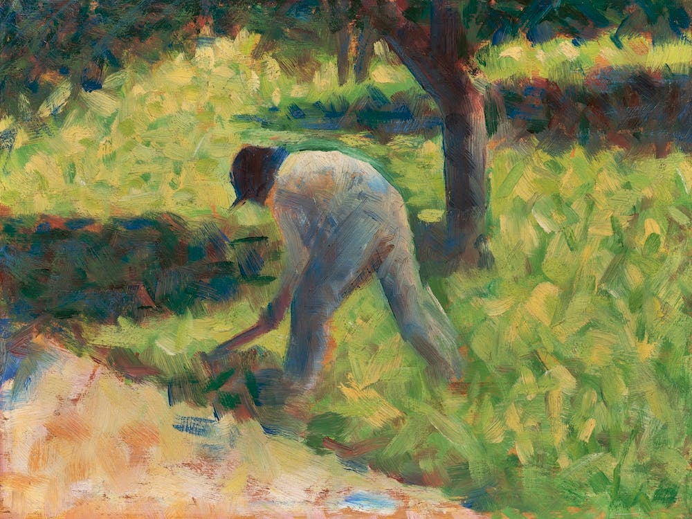 Peasant With A Hoe, Georges Seurat