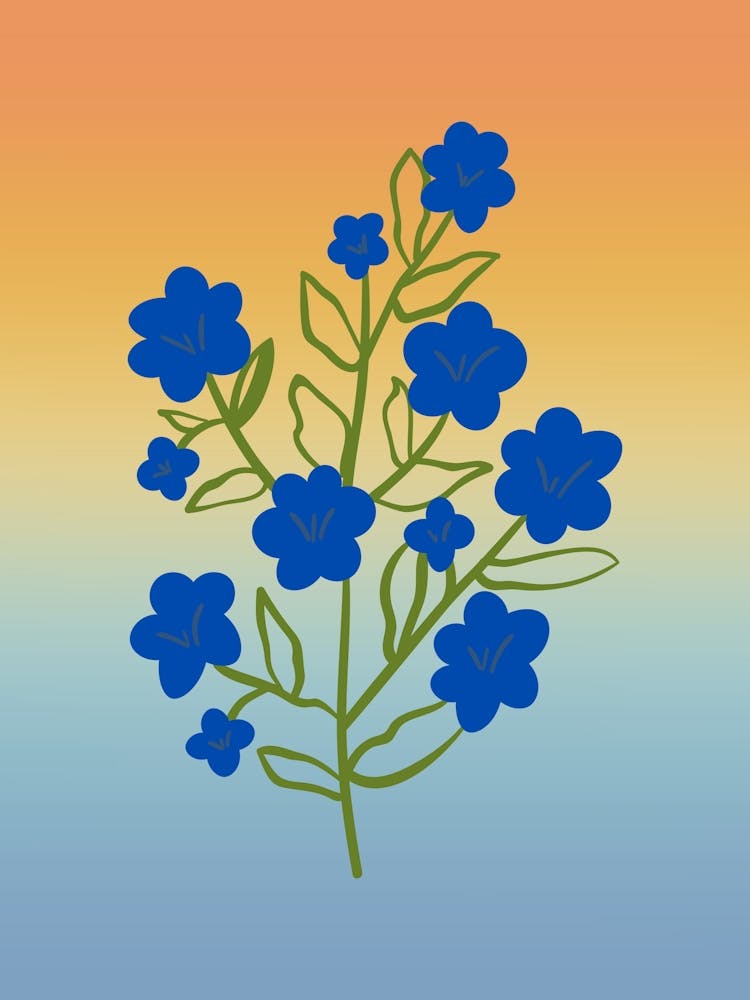 Blue Flowers 3
