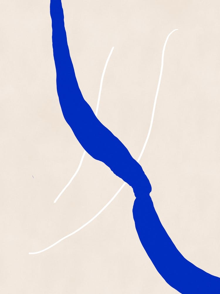 Abstract Blue Line
