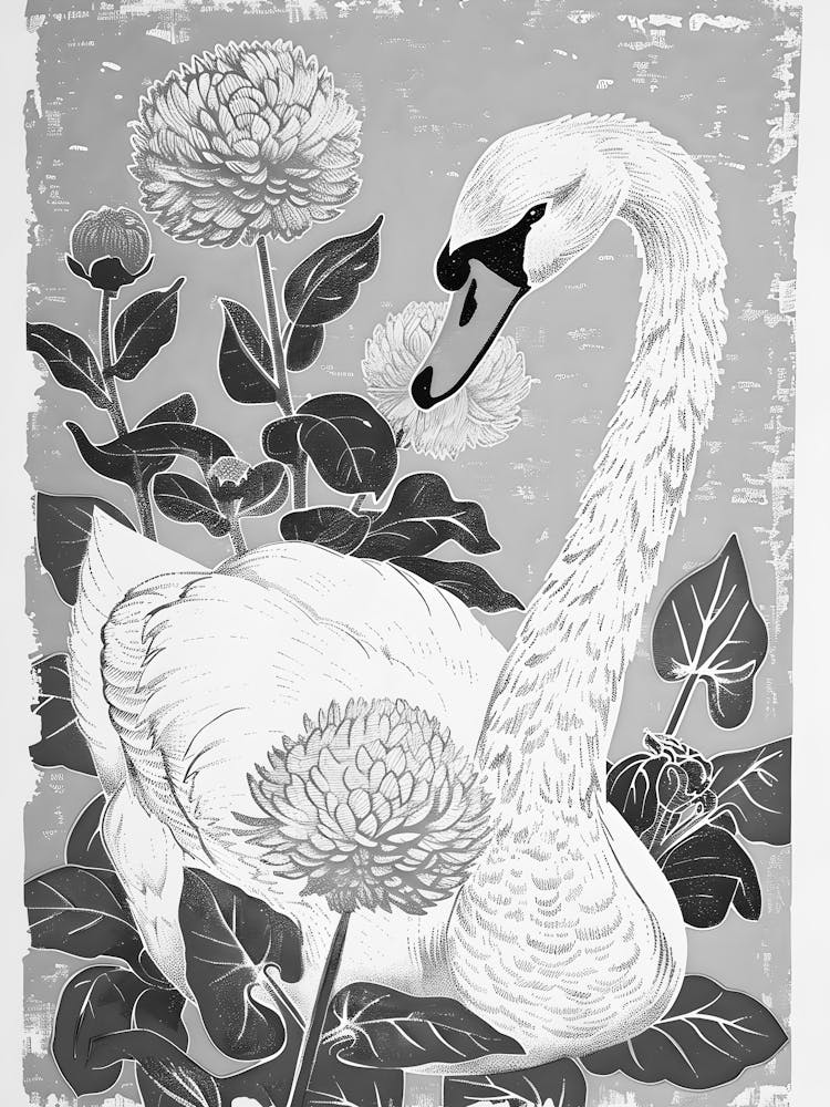 Swan In The Garden