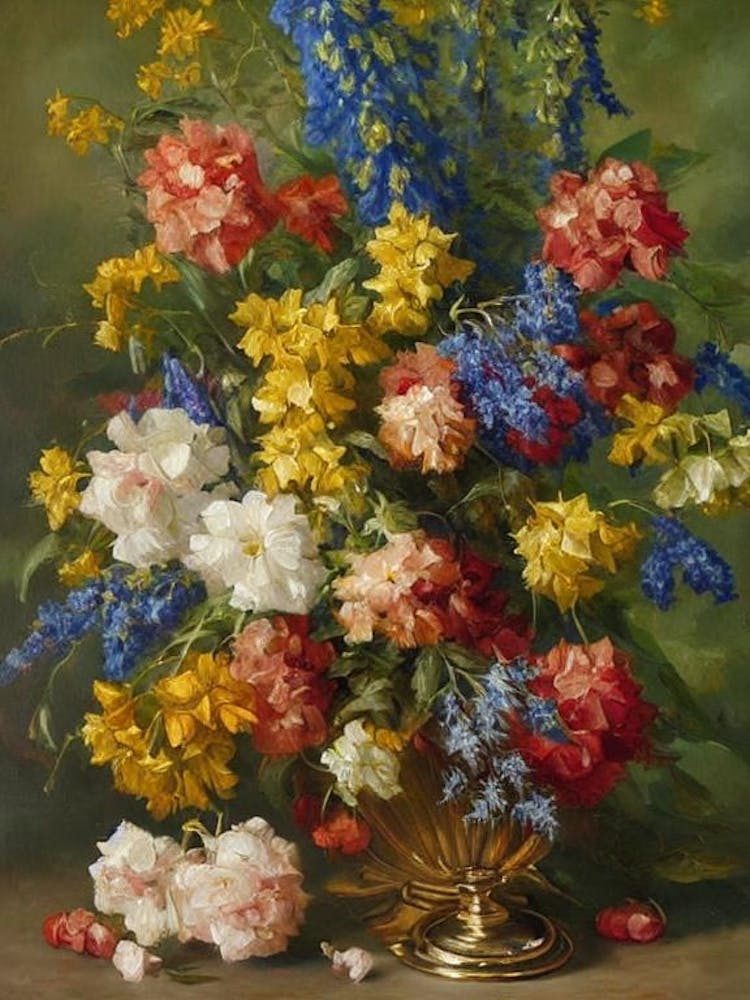 Delphinium Painting 3 Flower