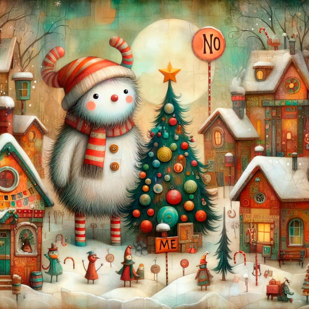 Snowman In Town