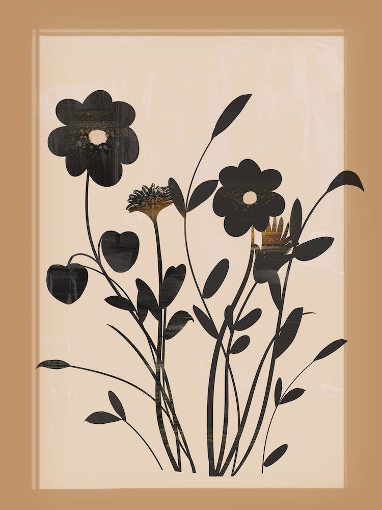 Abstract Art Minimal Flowers 1