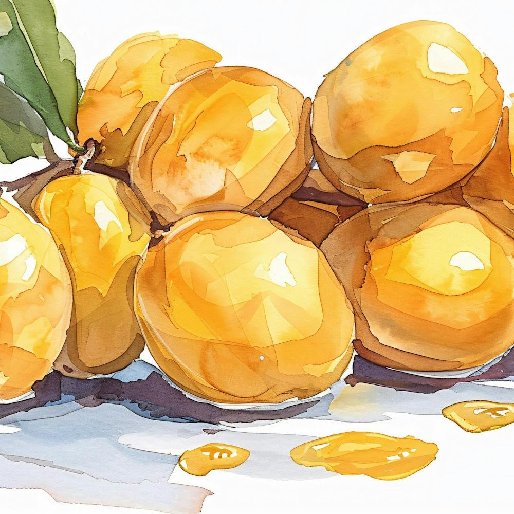 Watercolor Of Lemons
