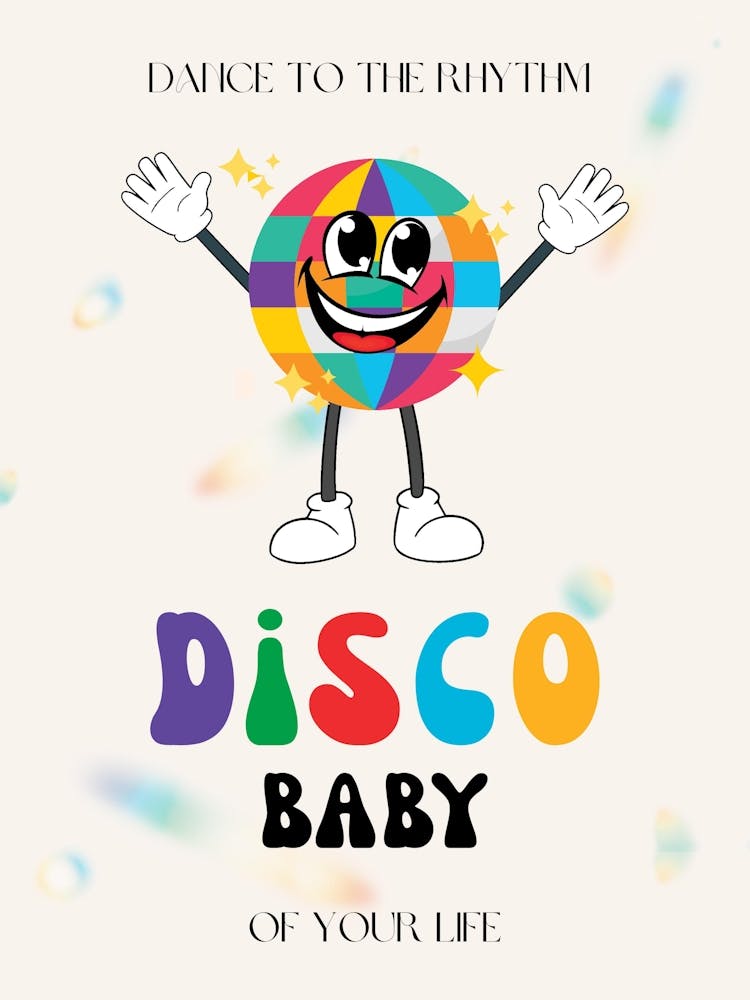 Disco Baby Retro Quote 