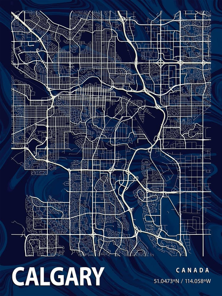 Calgary Crocus Marble Map