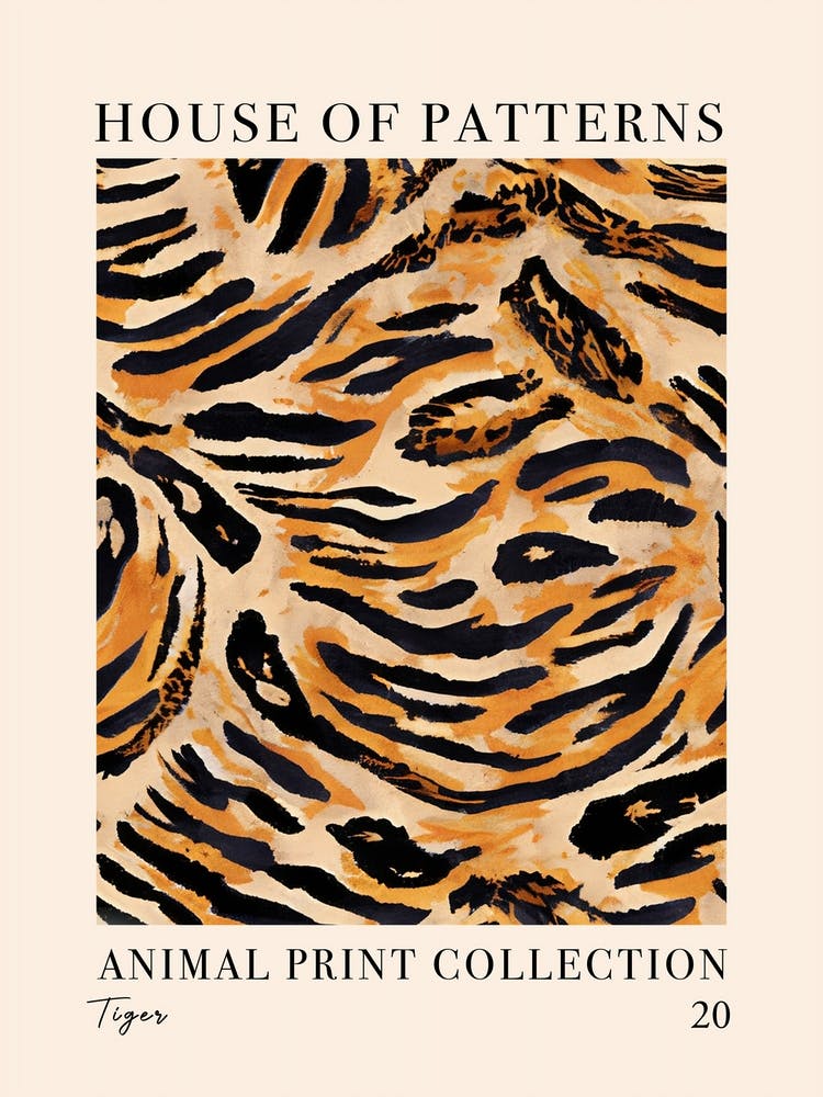 House Of Patterns Tiger Animal Print Pattern 5