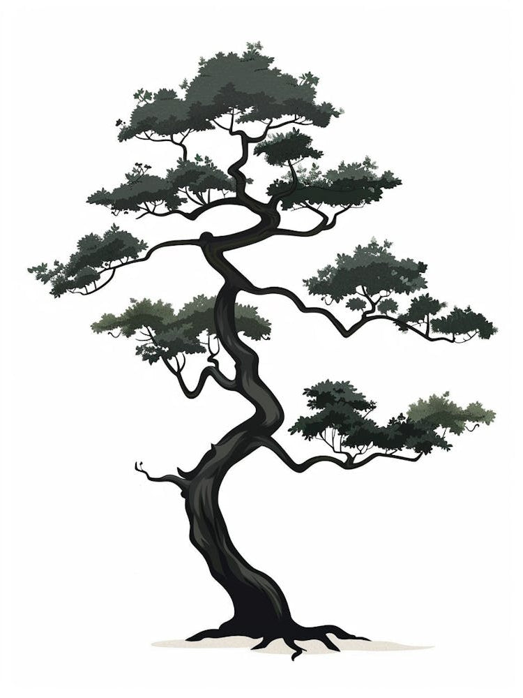 Cedar Tree Pixel Illustration 1