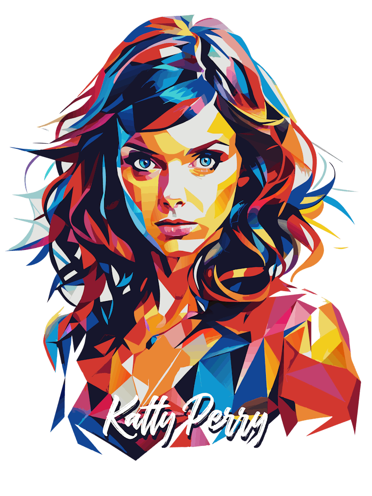 Katty Perry 04 Portrait Music Icon Style WPAP Pop Art