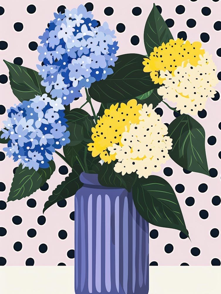 Hydrangeas In A Vase 1