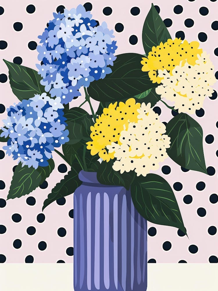 Hydrangeas In A Vase 1