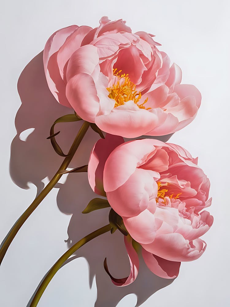 Two Pink Peonies