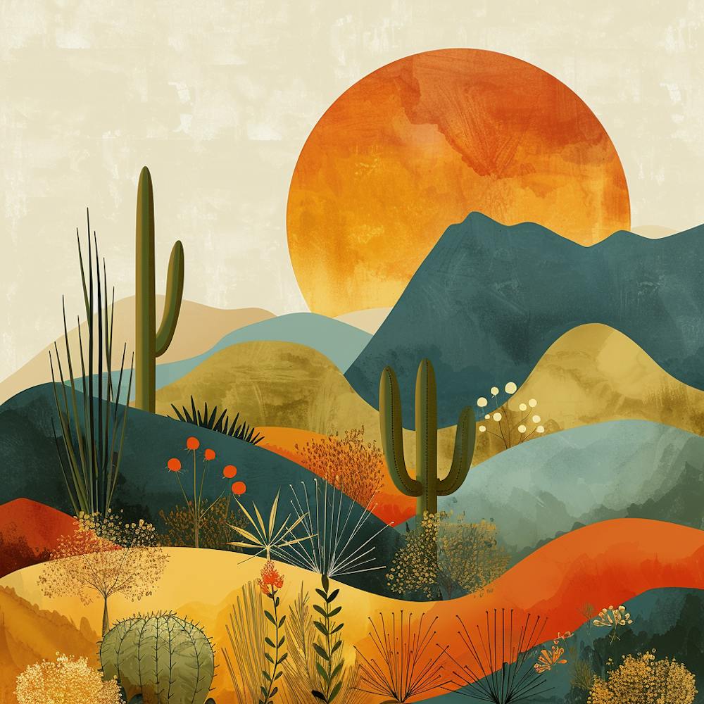 Desert Landscape Canvas Print 1