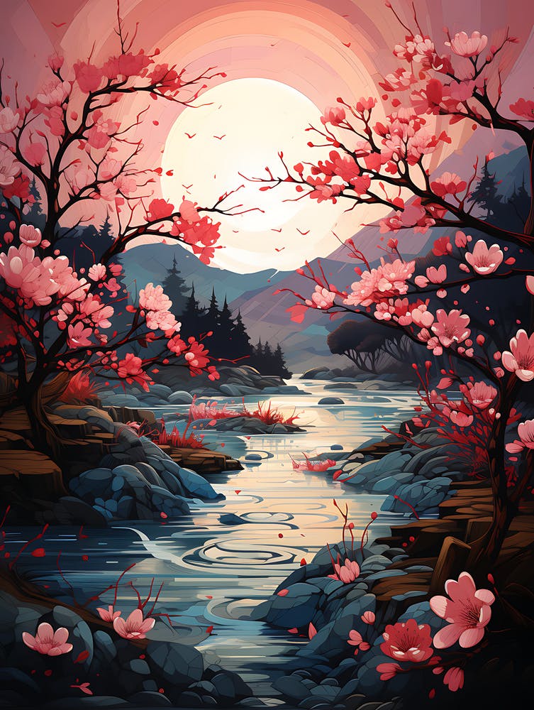 Cherry Blossom Sunset 1
