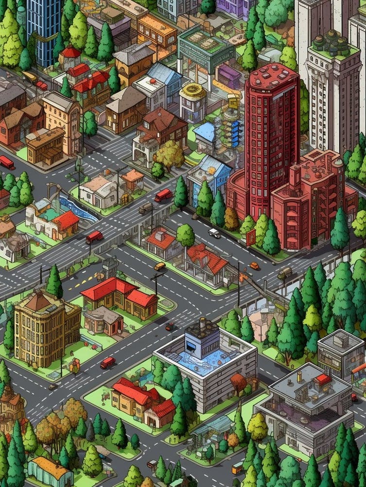 Bellevue Washington Pixel Art 1