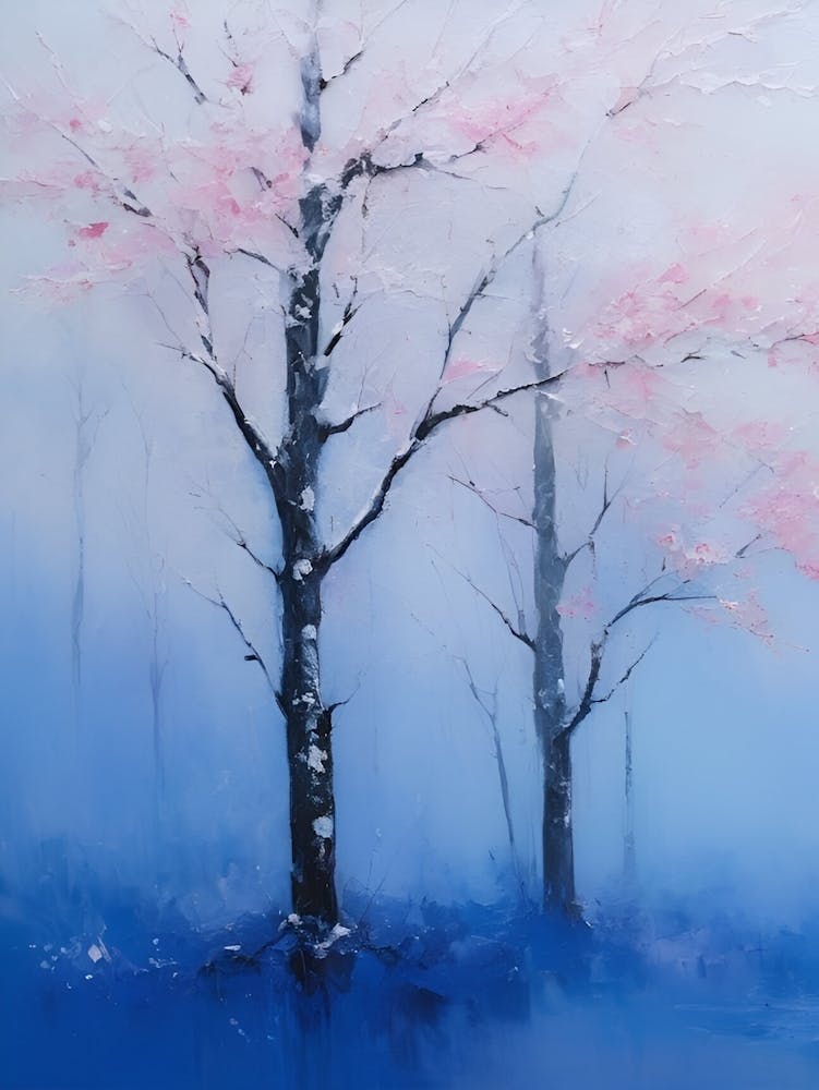 Pink Trees In The Mist