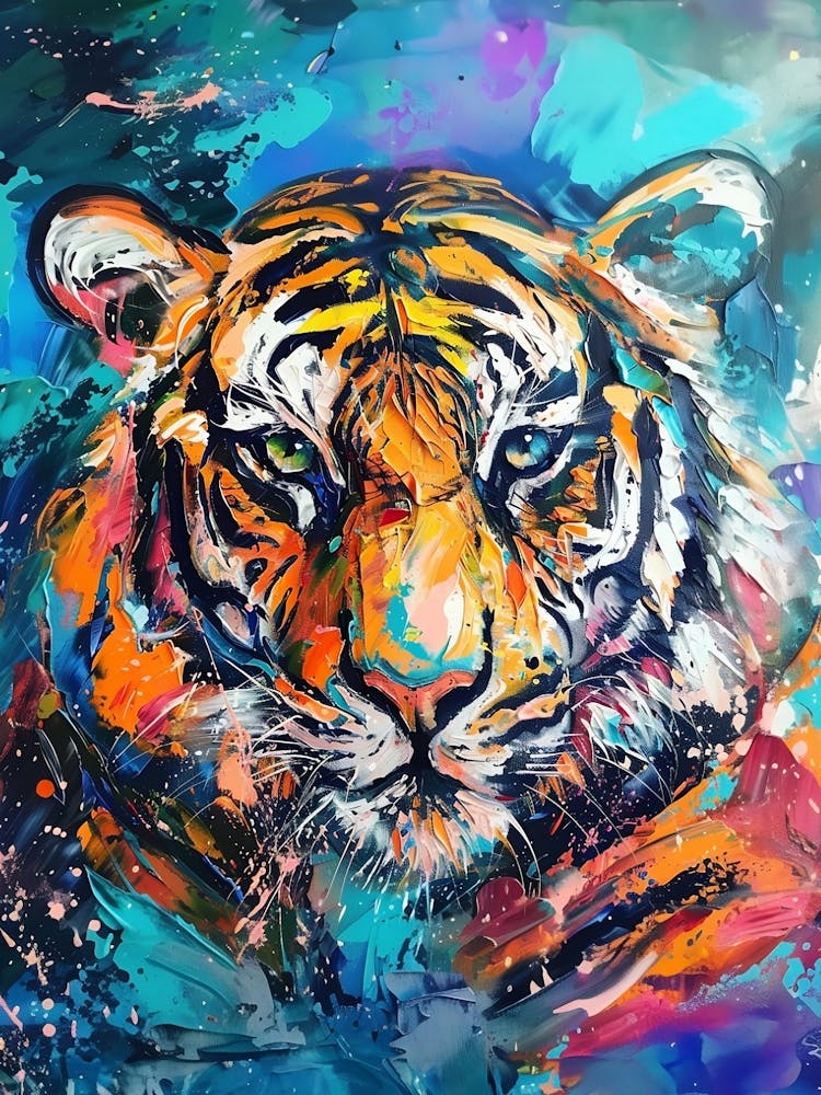 Colourful Tiger Abstract