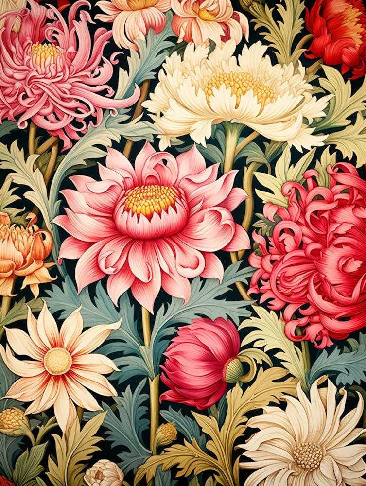 Chrysanthemum Floral Pattern
