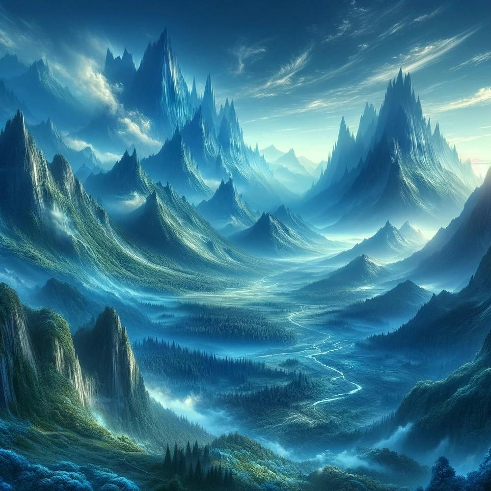 sky Blue mountains 1