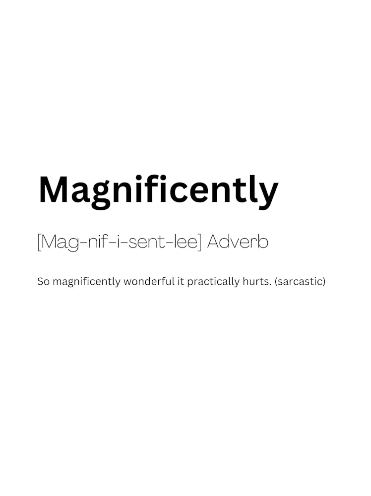 Magnificently Definition Meaning